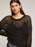 Openwork lurex sweater with pockets image number 2