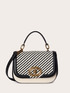 Sac &agrave; bandouli&egrave;re avec tressage bicolore image number 1