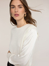 Viscose sweater with satin sleeves image number 3