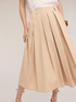 Pleated midi skirt in poplin image number 3