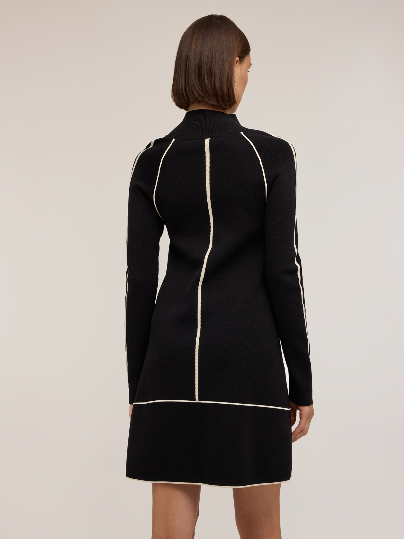 Knit dress with contrasting trims image number 1