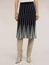 Plissierter Midirock mit Streifen image number 2