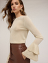 Lurex sweater with ruffled sleeves image number 3