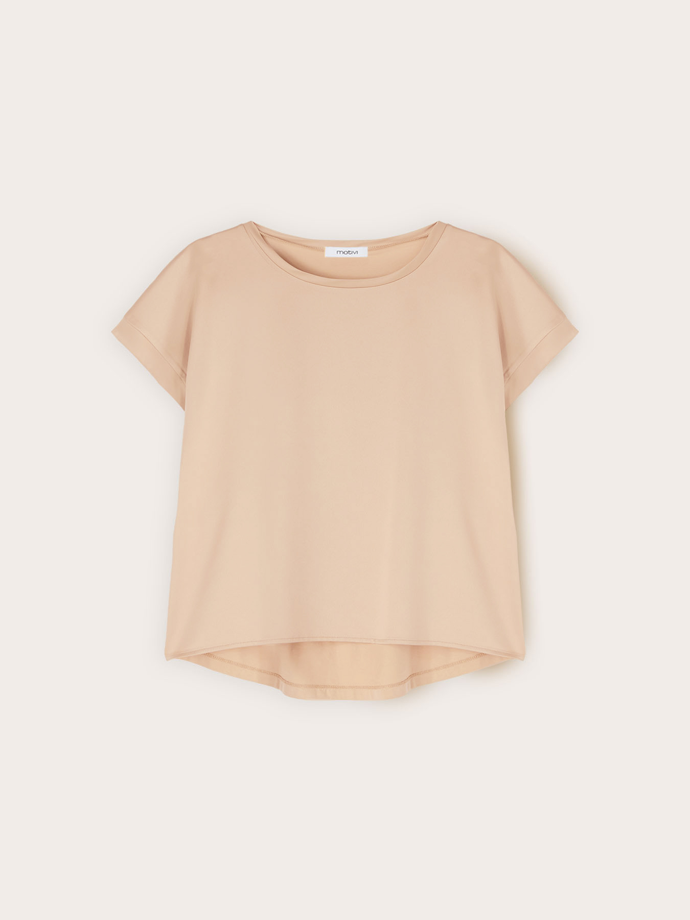 Two-tone cotton blend T-shirt image number 3