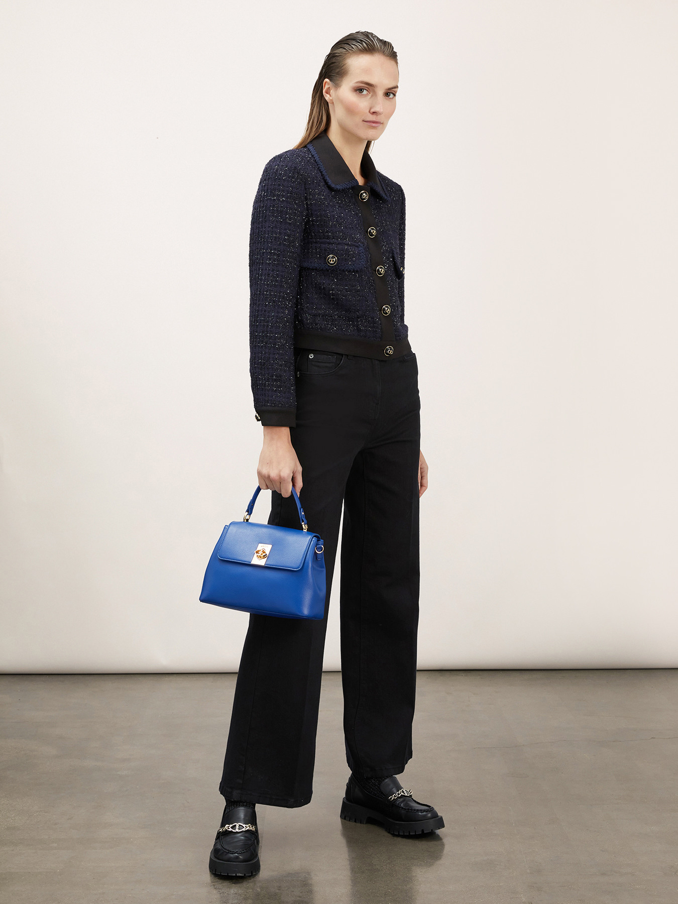 Tweed jacket with collar image number 0