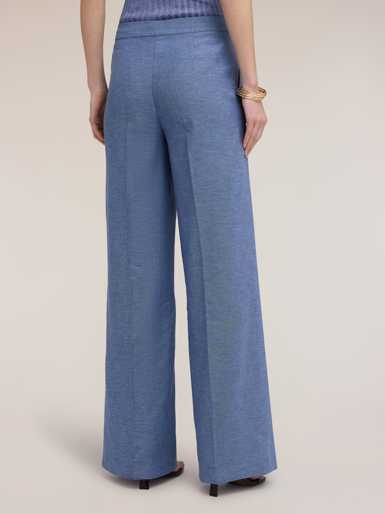 Palazzo-Hose aus Leinenmischung image number 1