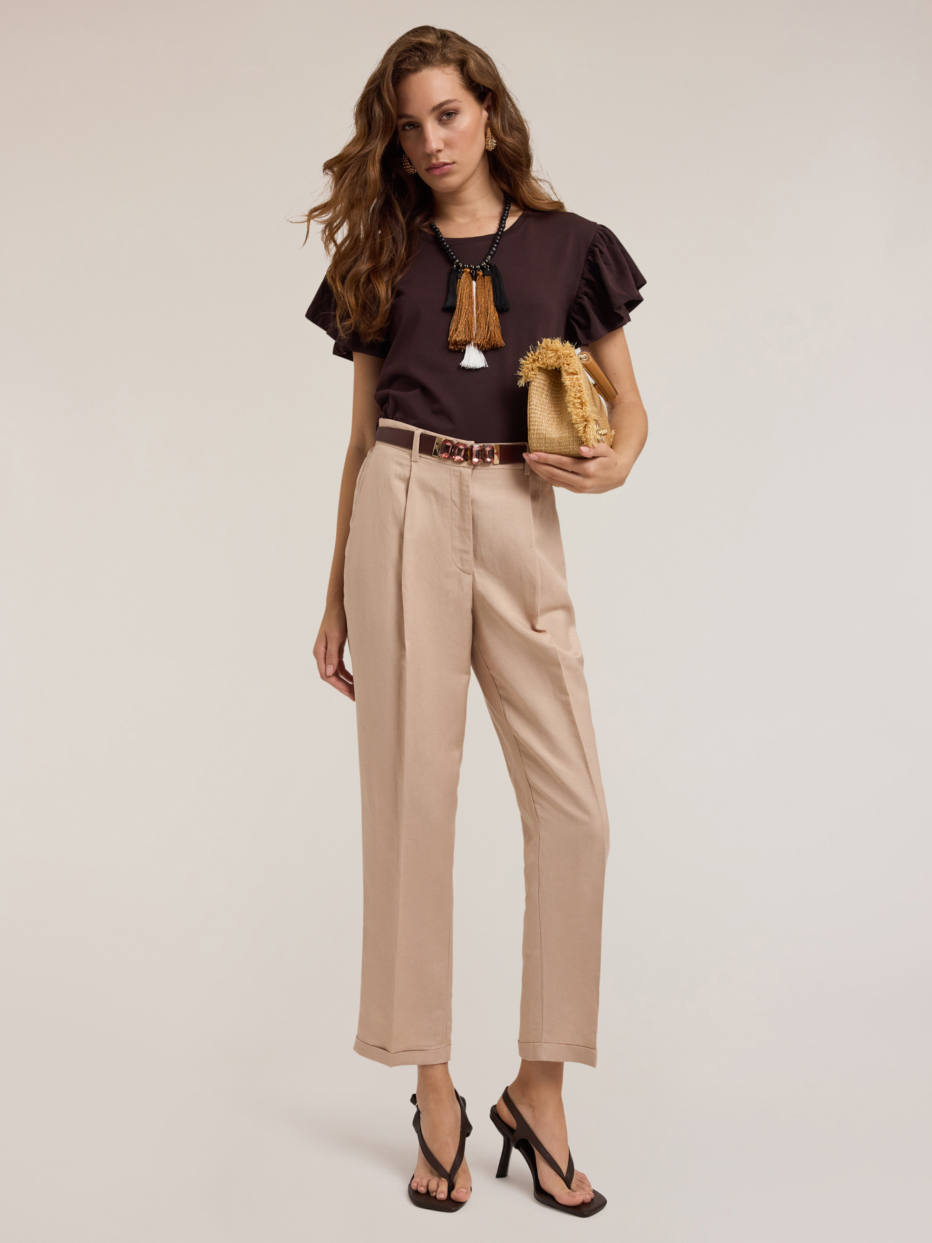 T-shirt con maniche a volant image number 3