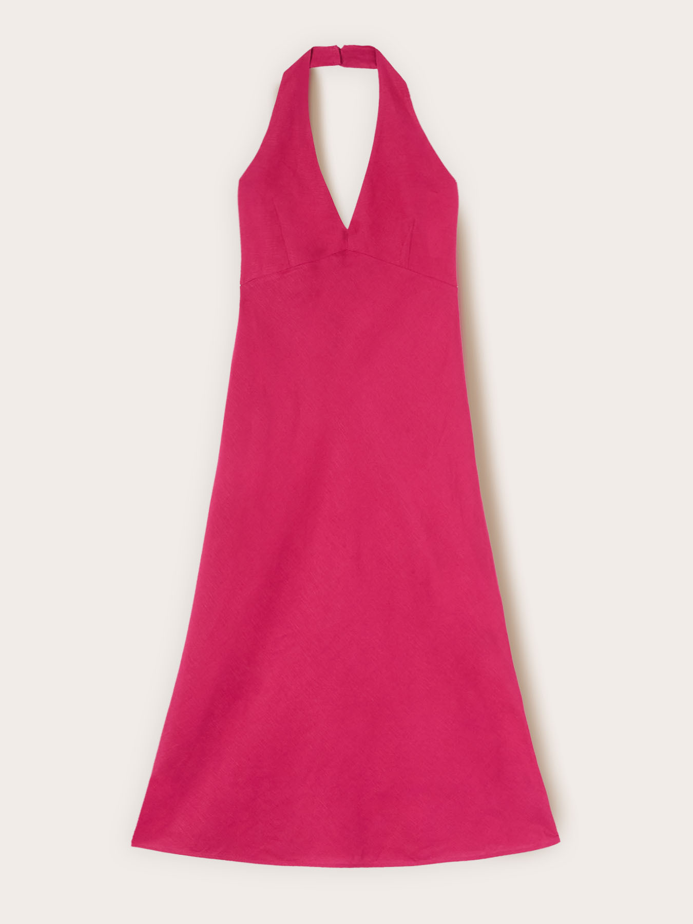 Langes A-Linien-Kleid aus Leinenmischung image number 4