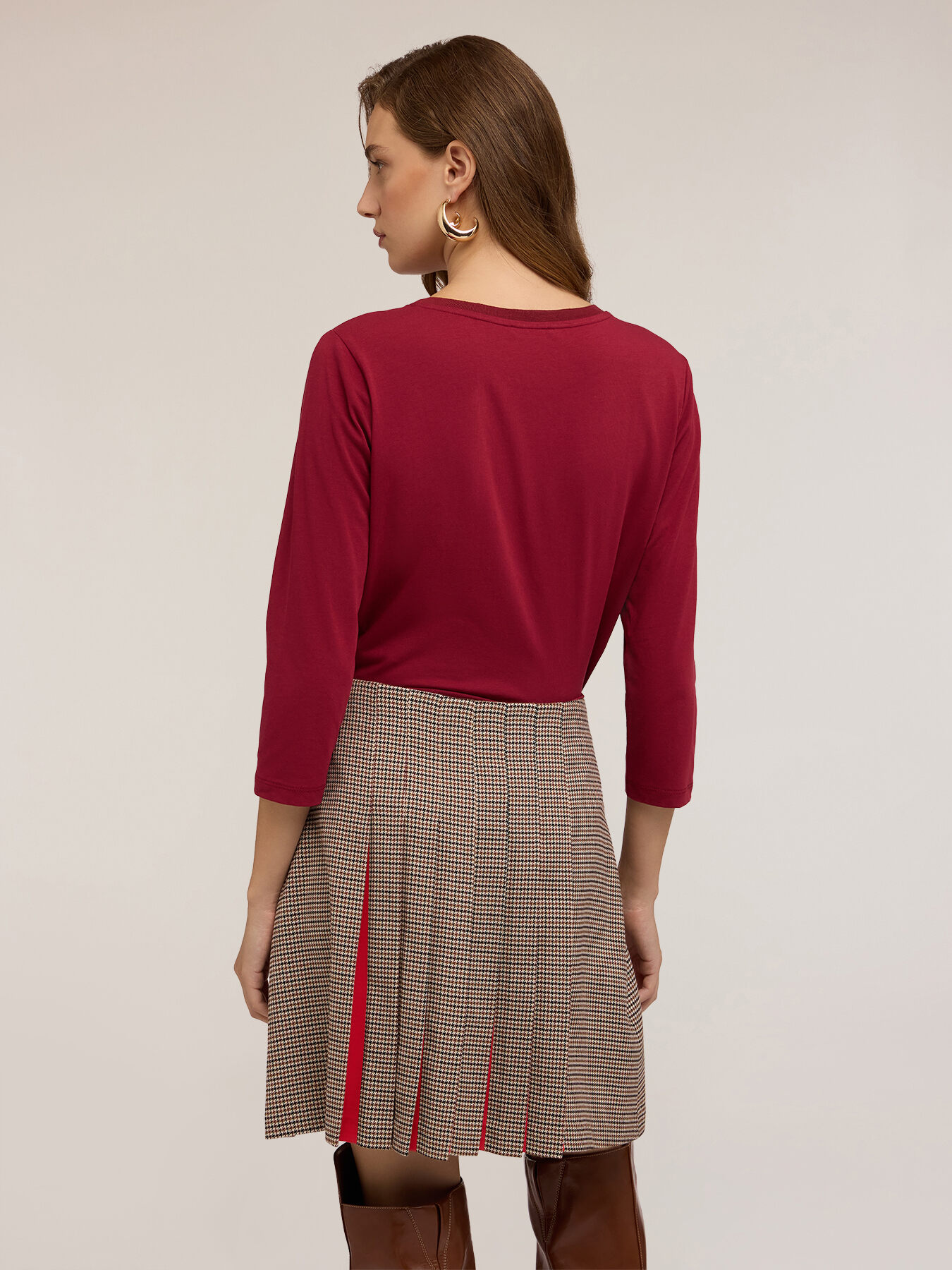 Tricou basic din două materiale image number 1