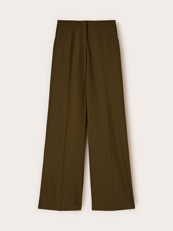 Palazzo-Hosen aus Flanell-Wollmischung