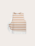 Striped top with flounce image number 4