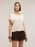 Bluse aus Satin mit Carr&eacute;-Ausschnitt image number 2