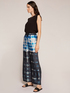 Wide-leg trousers with tie-dye pattern image number 0