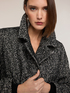 Double-breasted coat in herringbone yarn-dyed fabric image number 3