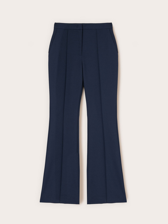 Bootleg trousers in polyviscose