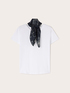T-shirt with paisley scarf at the neck image number 4