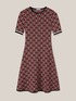Vestito corto jacquard Double Love image number 3