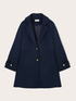 Wool blend cloth pea coat image number 4