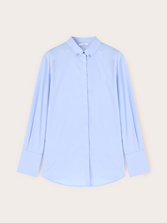 Camisa de popel&iacute;n con cuello button-down