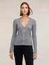 Cardigan corto in misto lana a coste image number 0