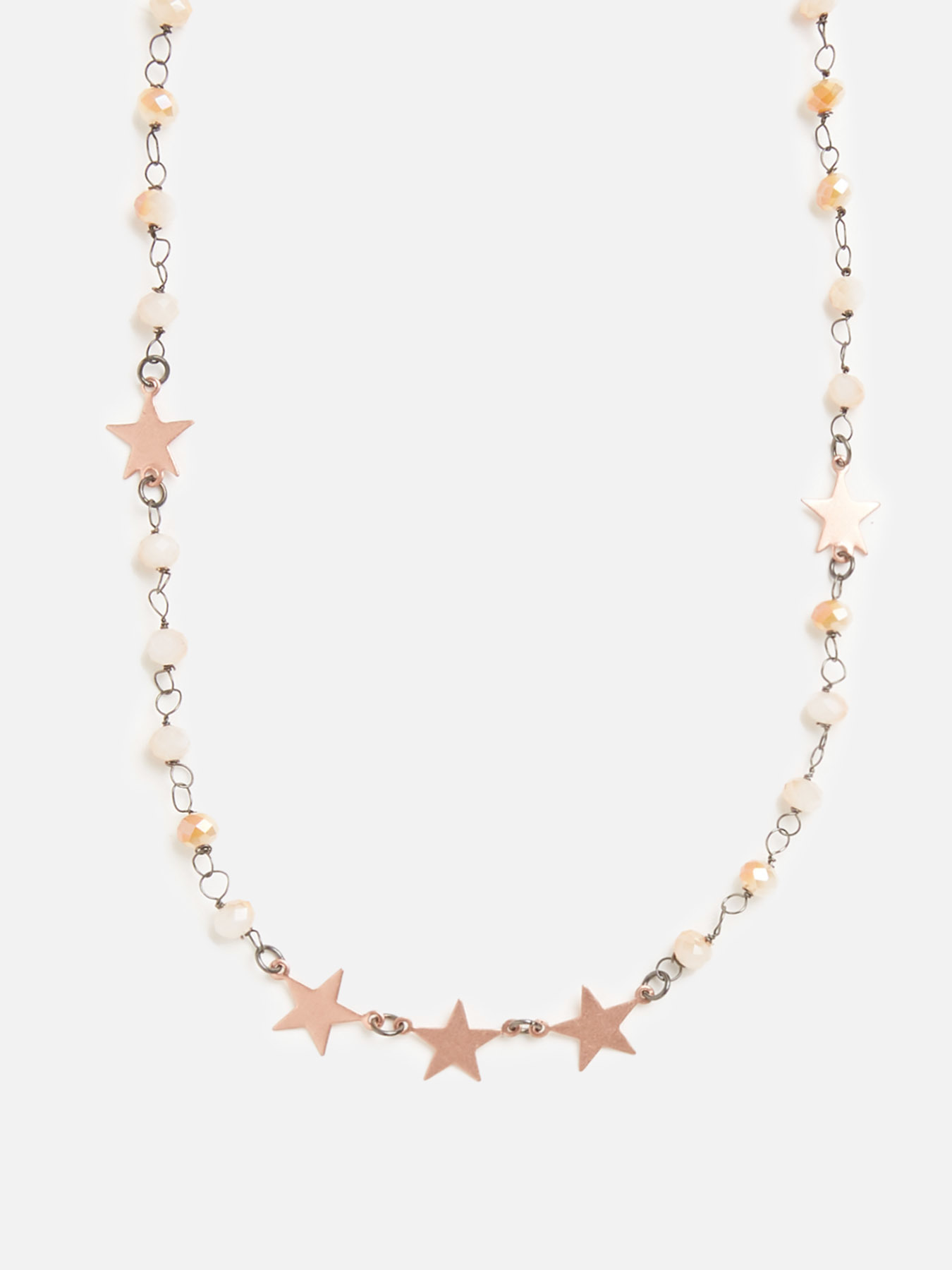 Collier court avec perles et étoiles image number 0
