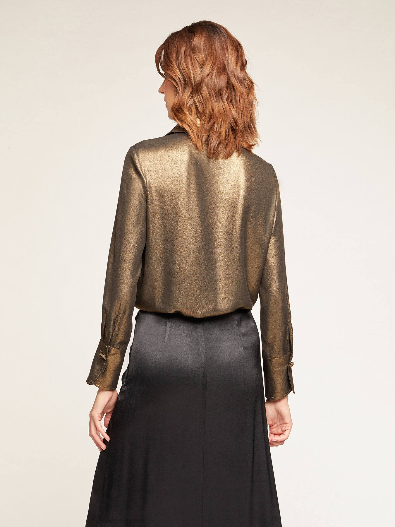 Camisa lamé cruzada image number 1