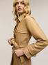 Mixed cotton trench coat with belt image number 3