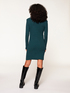 Short knit dress with shoulder pads image number 1