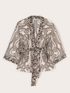 Satin kimono with print image number 4