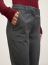 Pinstripe patterned chinos image number 2