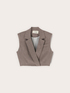 Short vest with lapels image number 4