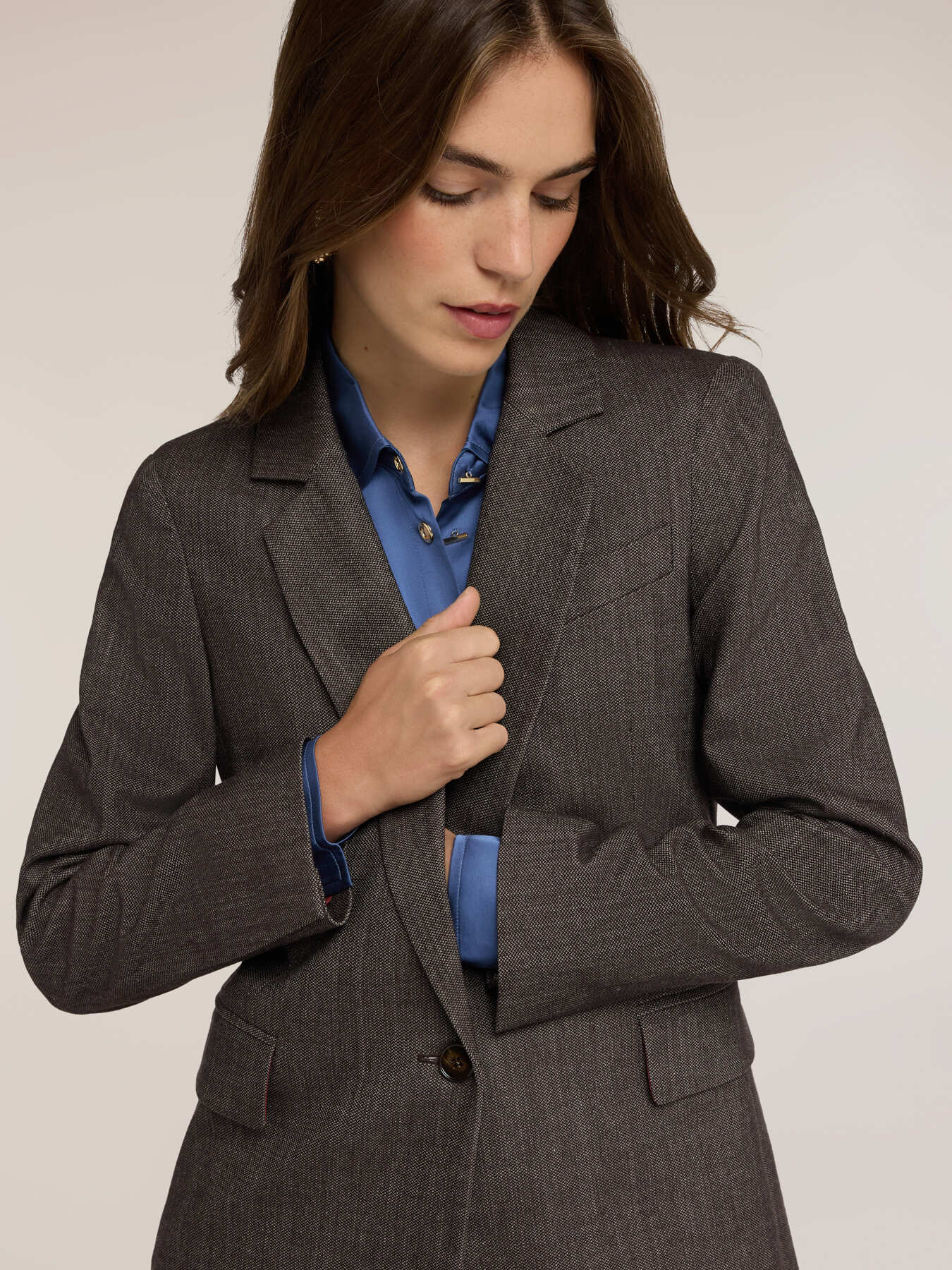 Blazer teint fil m&eacute;lange coton image number 3