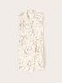 Wrap dress in printed satin image number 4