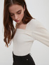 Ribbed sweater with square neckline image number 2