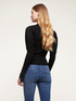 Ribbed sweater with puff sleeves image number 1