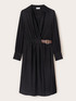 Rochie tip cămașă din twill drapată image number 4