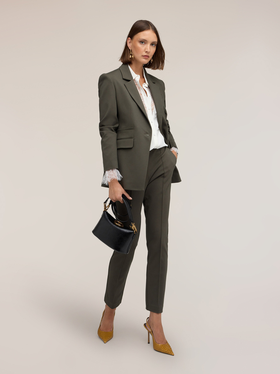 Slim-Fit-Hose aus Milano-Strick