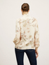 Floral patterned blouse with bow image number 1