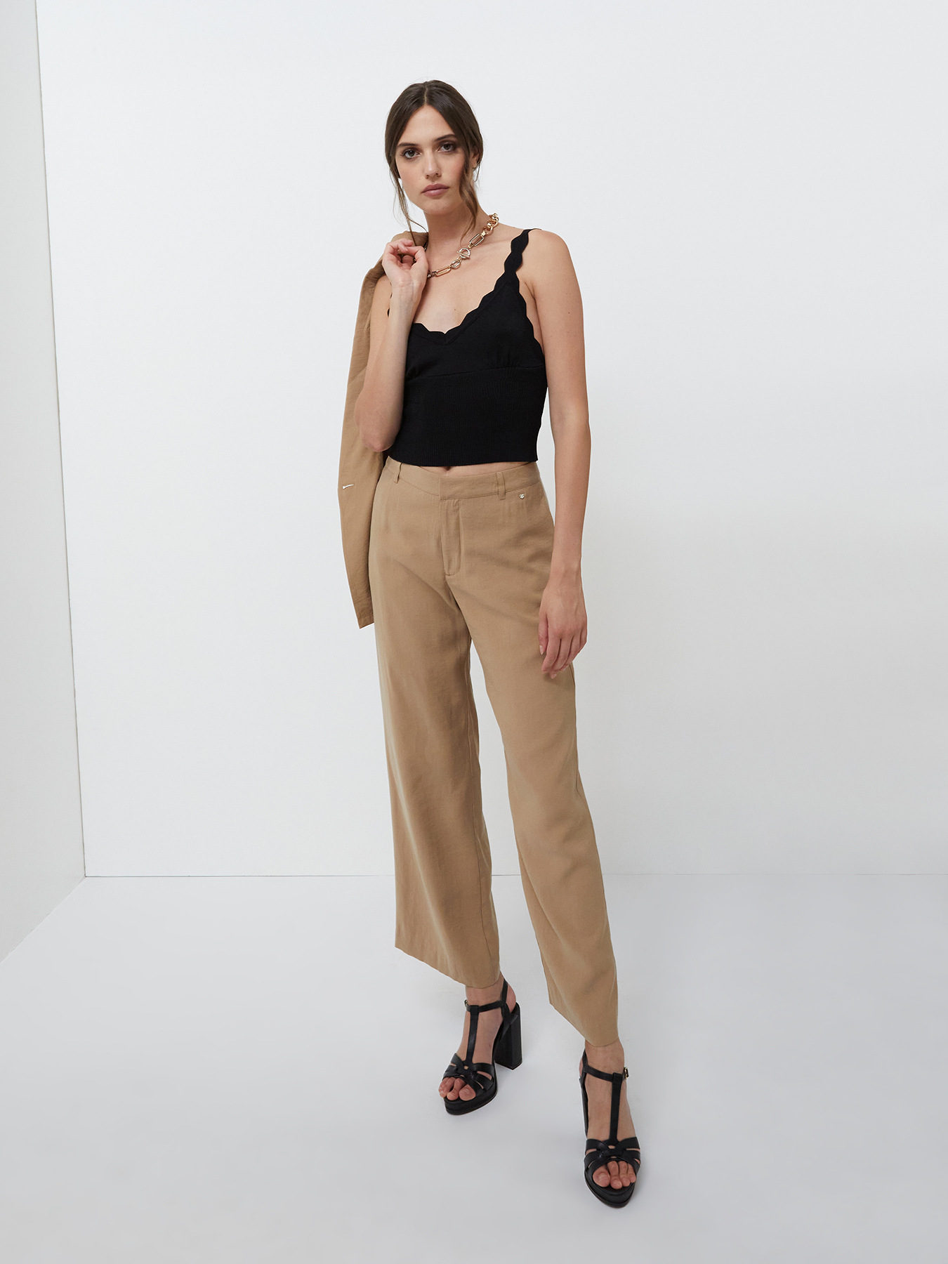 Flowing wide-leg trousers image number 0