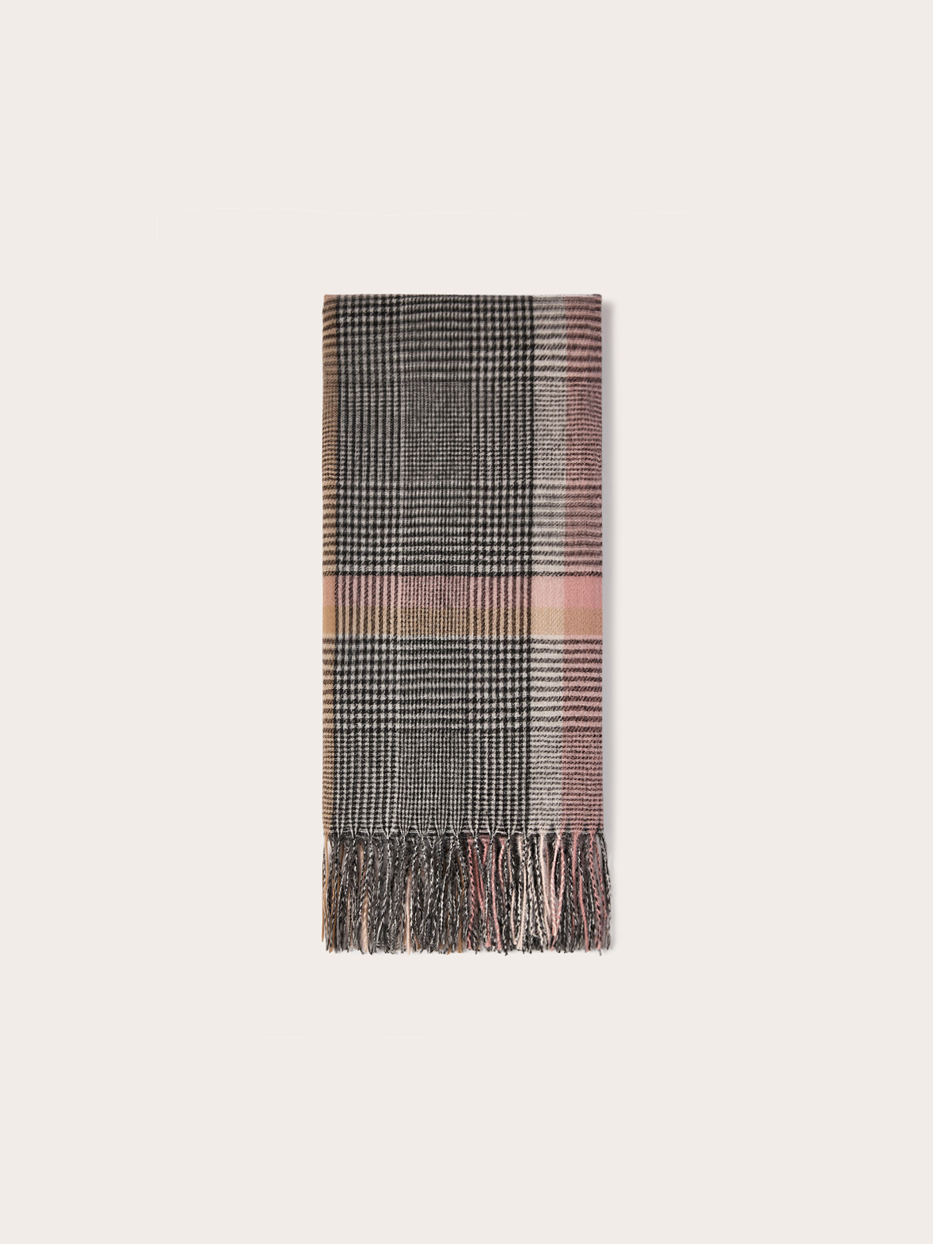 Checked scarf with fringing image number 1