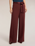 Palazzo pants in envers satin with sash image number 2