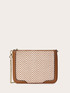 Flat clutch with two-tone weave image number 1