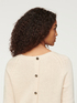 Angora blend sweater with rear buttons image number 2