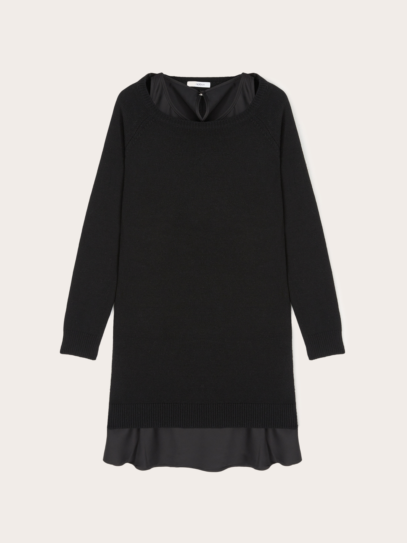 Strickkleid mit Unterkleid aus Satin image number 4