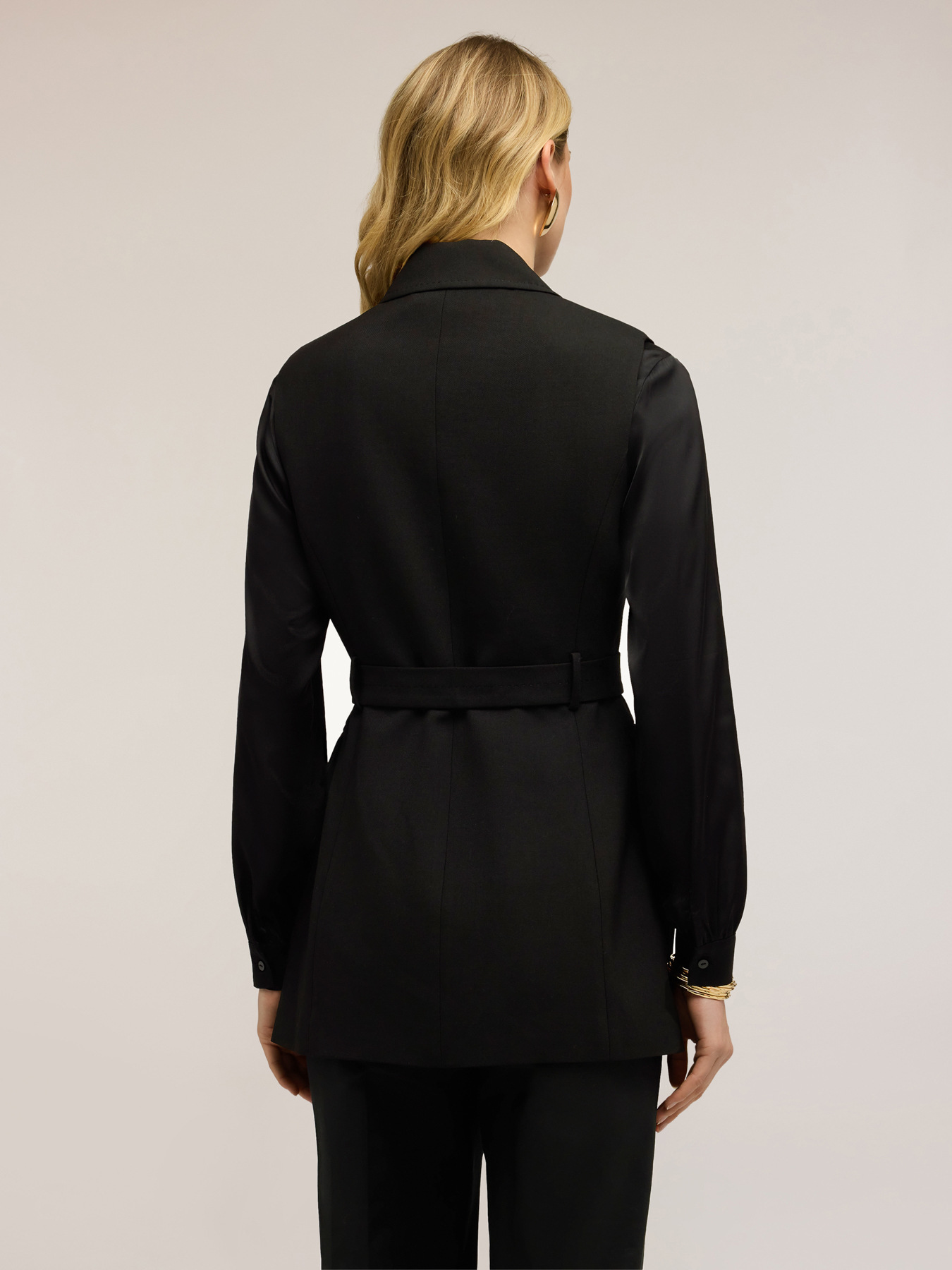 Double-breasted belted vest image number 1