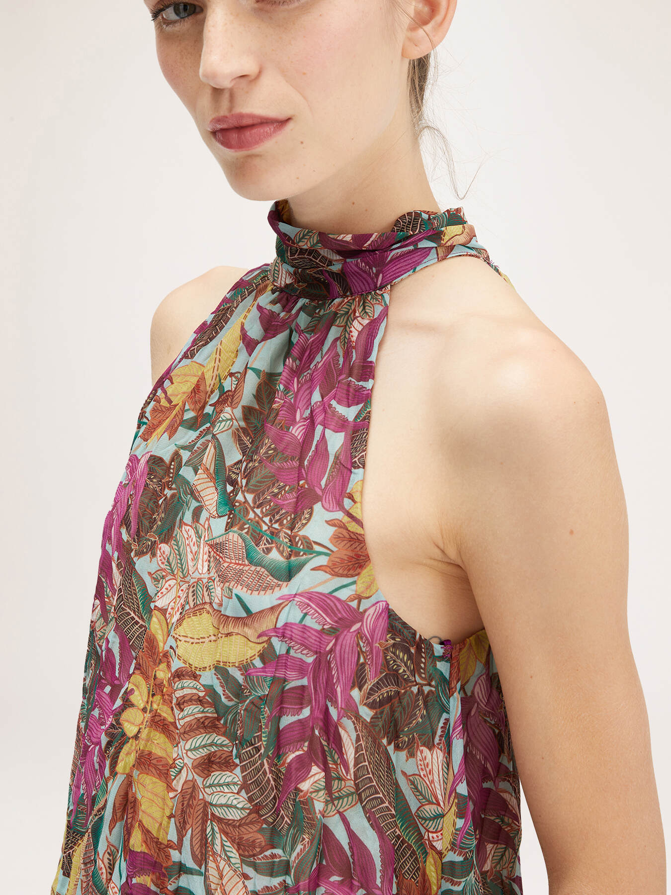 Top en georgette &agrave; fantaisie ethnique image number 2