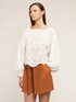 Oversized broderie anglaise blouse image number 0