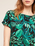 Jungle-patterned blouse with knot image number 2