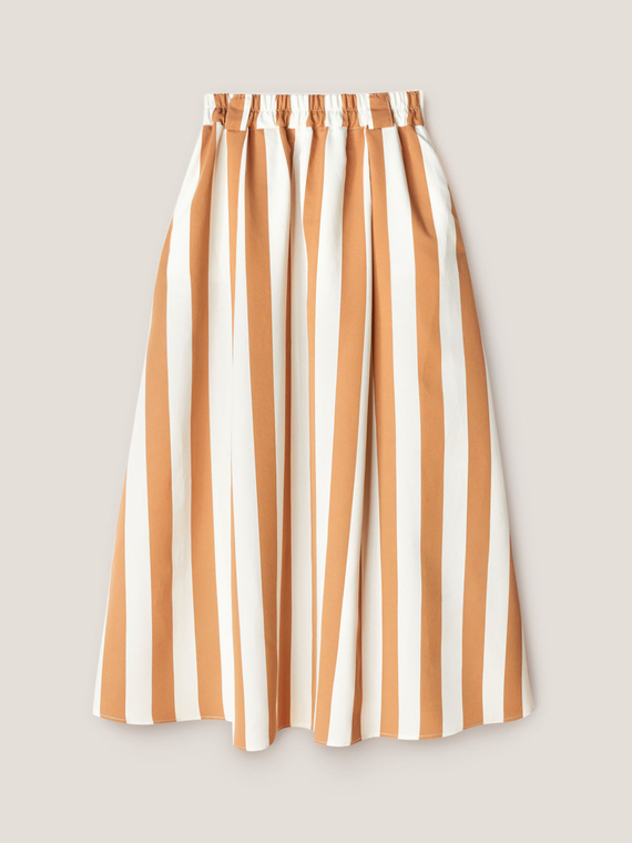 Maxi striped midi skirt