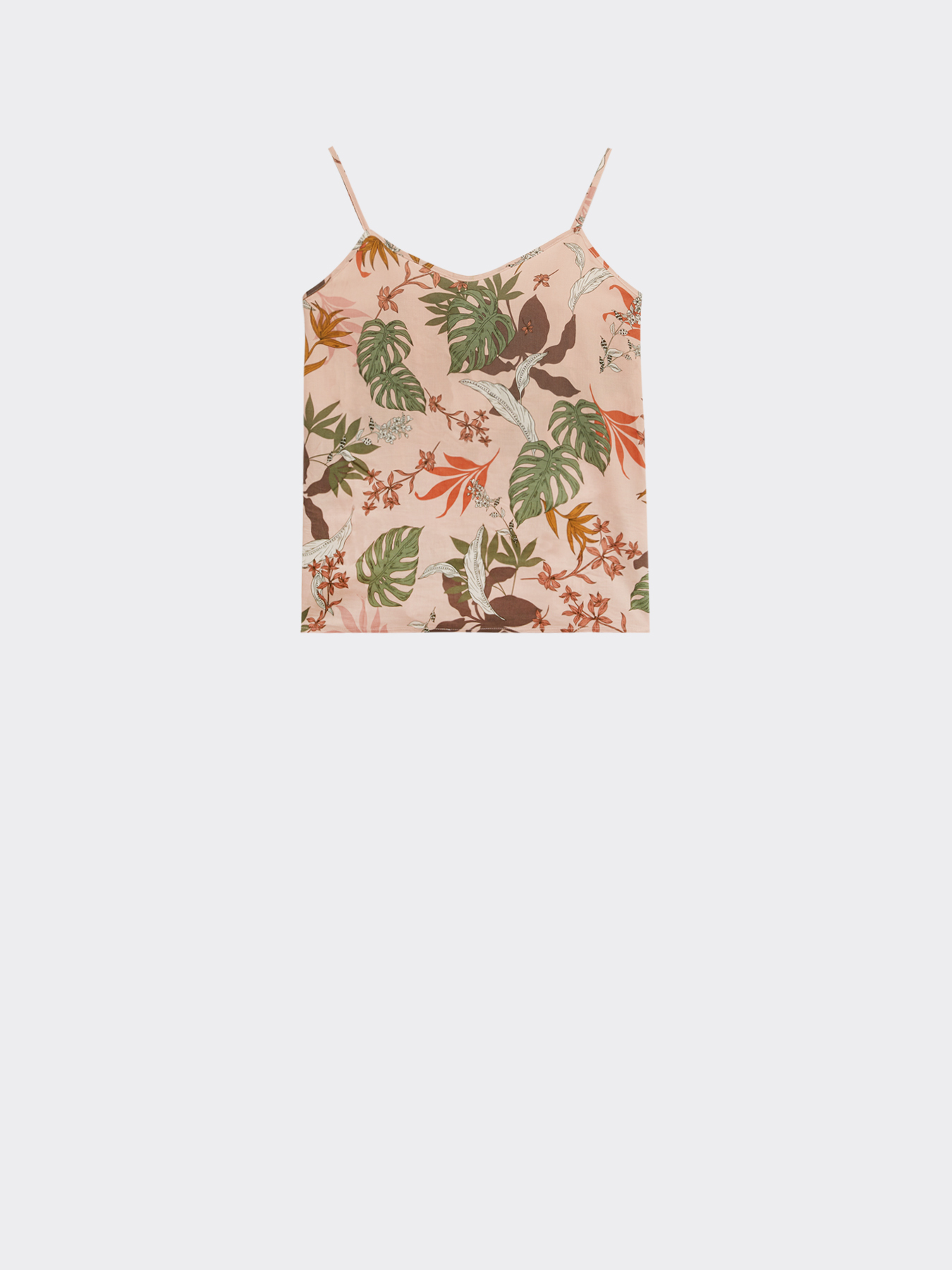 Foliage patterned lingerie top image number 3